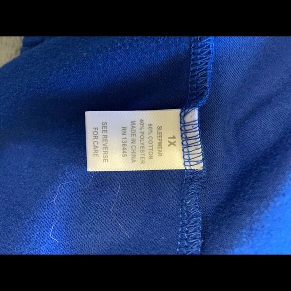 Goodnight kiss blue shirt size 1X fits like L/XL - Picture 5 of 5